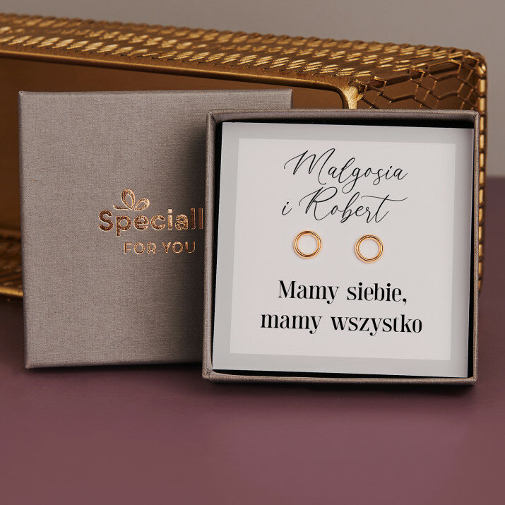 Mamy siebie mamy wszystko - Pozłacane kolczyki kółka