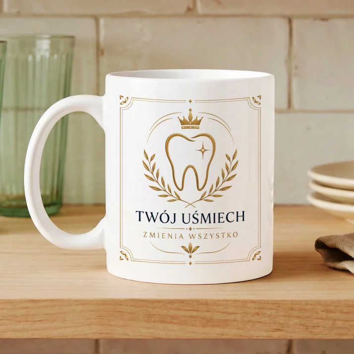 Kubek Z Nadrukiem Dla Dentystki Prezent Dla Kobiety: Twój Usmiech