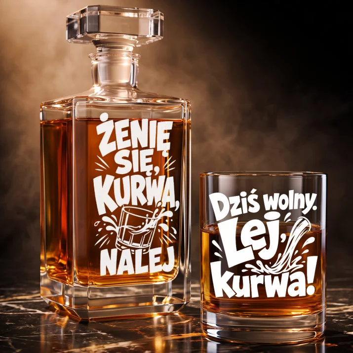 Zestaw Do Whisky Na Kawalerski Prezent Dla Mężczyzny: Żenię Się, Kurwa, Nalej Zestaw Do Whisky Na Kawalerski Prezent Dla Mężczyzny: Żenię Się, Kurwa, Nalej