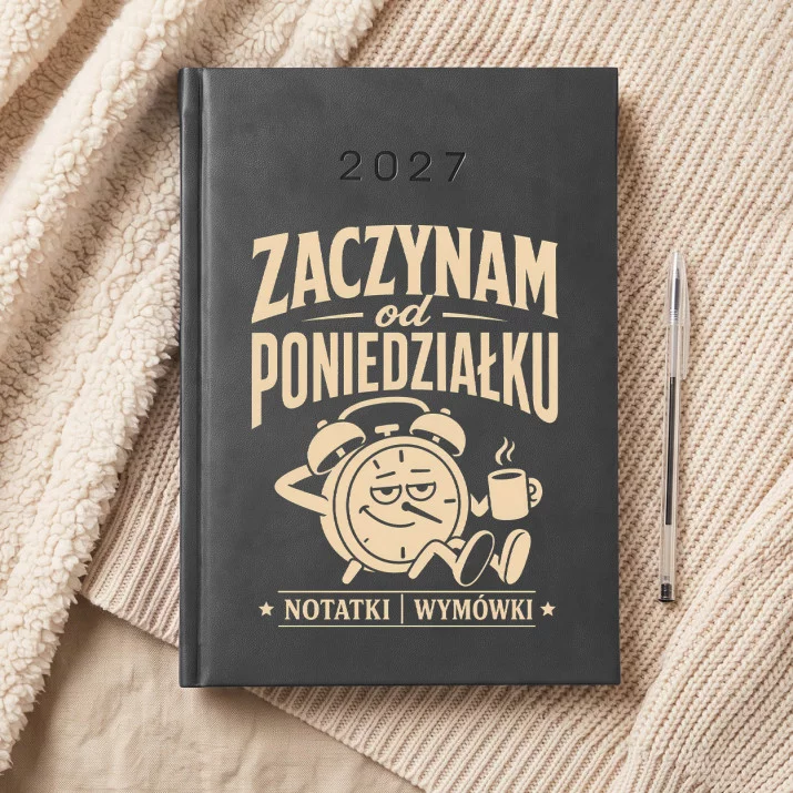 Kalendarz Książkowy A5 2027 Na Wigilię Prezent Dla Mężczyzny: Męski Humor Retro