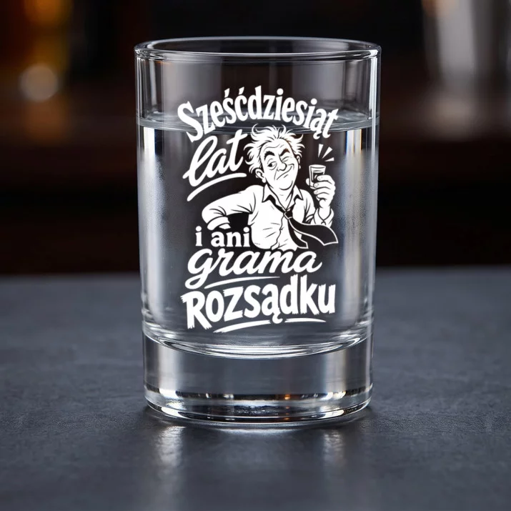 Kieliszki Do Wódki Dla 60 Latka Prezent Na 60 Urodziny Dla Mężczyzny: Sześćdziesiąt Z Humorem Kieliszki Do Wódki Dla 60 Latka Prezent Na 60 Urodziny Dla Mężczyzny: Sześćdziesiąt Z Humorem