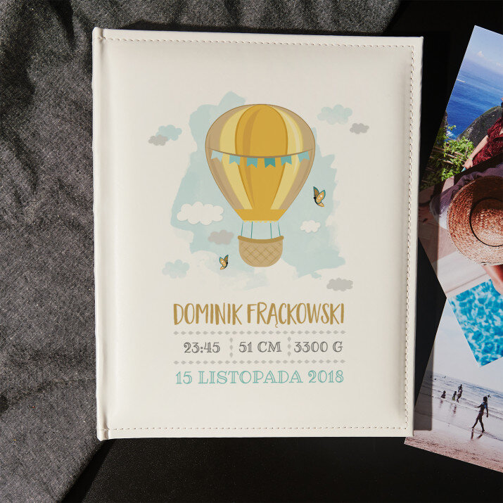 Metryczka balon - Personalizowany Album na zdjęcia