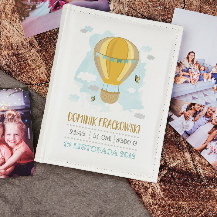 Metryczka balon - Personalizowany Album na zdjęcia