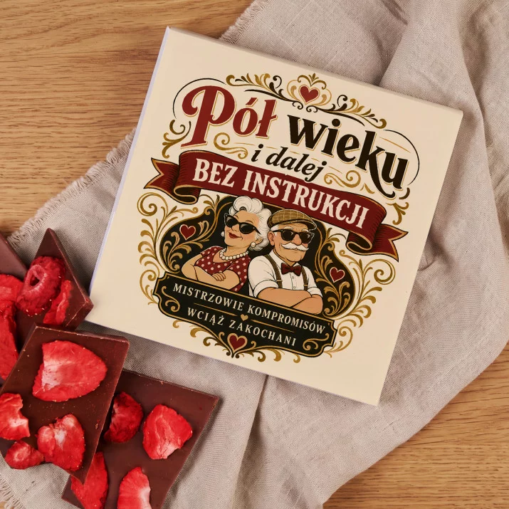Czekolada Z Truskawkami Na 50 Rocznicę Ślubu Prezent Dla Pary: Złote Ornamenty Miłości Czekolada Z Truskawkami Na 50 Rocznicę Ślubu Prezent Dla Pary: Złote Ornamenty Miłości