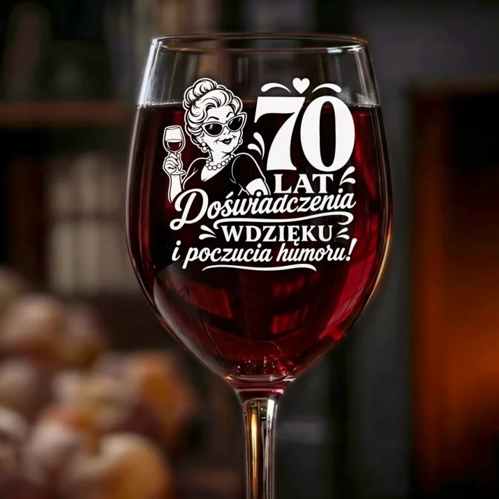 Kieliszek Do Wina Na 70 Urodziny Prezent Dla Kobiety: 70 Lat Wdzięku Kieliszek Do Wina Na 70 Urodziny Prezent Dla Kobiety: 70 Lat Wdzięku