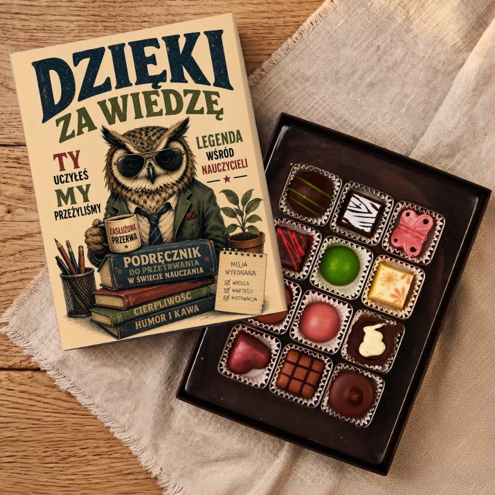 Czekoladki Na Zakończenie Roku Szkolnego Prezent Dla Mężczyzny: Sowa Dzięki Za Wiedzę