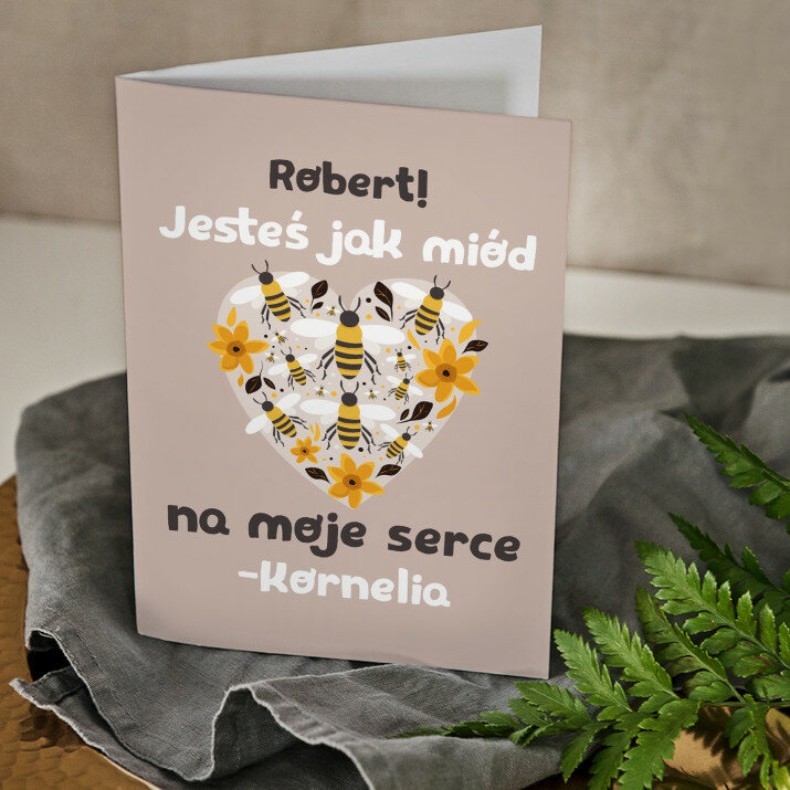 Miód na moje serce - kartka z życzeniami