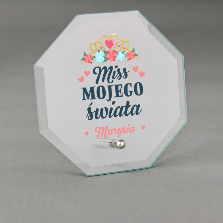 Miss mojego świata - Szklana statuetka