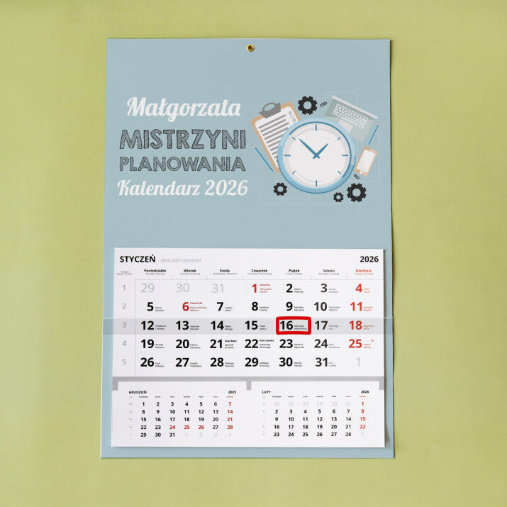 Mistrzyni planowania - Kalendarz jednodzielny Mistrzyni planowania - Kalendarz jednodzielny