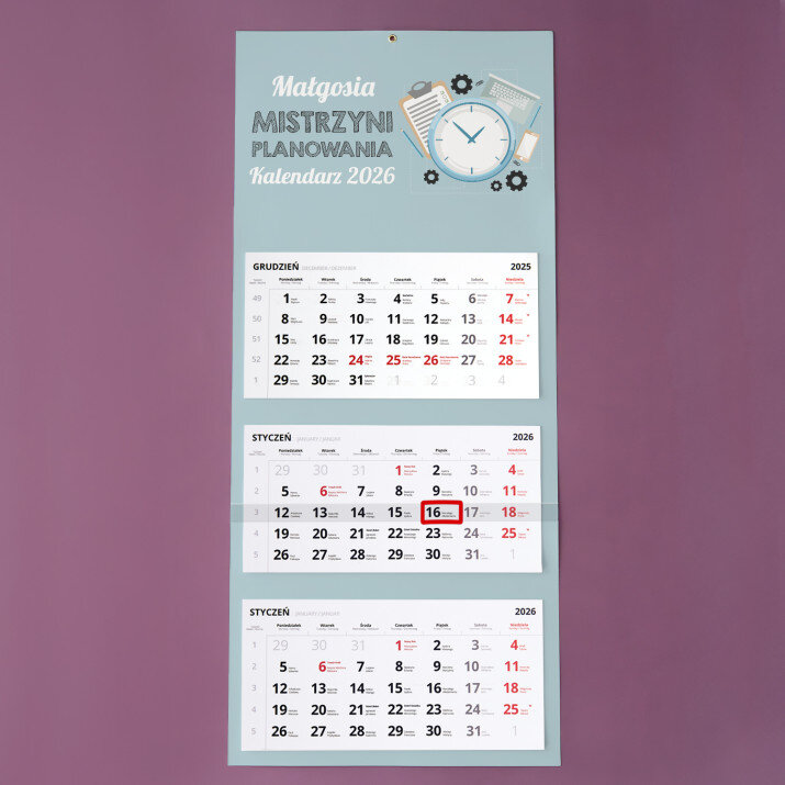 Mistrzyni planowania - Kalendarz trójdzielny Mistrzyni planowania - Kalendarz trójdzielny
