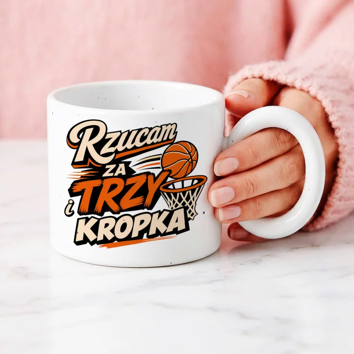 Kubek Z Okrągłym Uchem Dla Koszykarza Prezent Dla Mężczyzny: Mistrz Trójek Kubek Z Okrągłym Uchem Dla Koszykarza Prezent Dla Mężczyzny: Mistrz Trójek