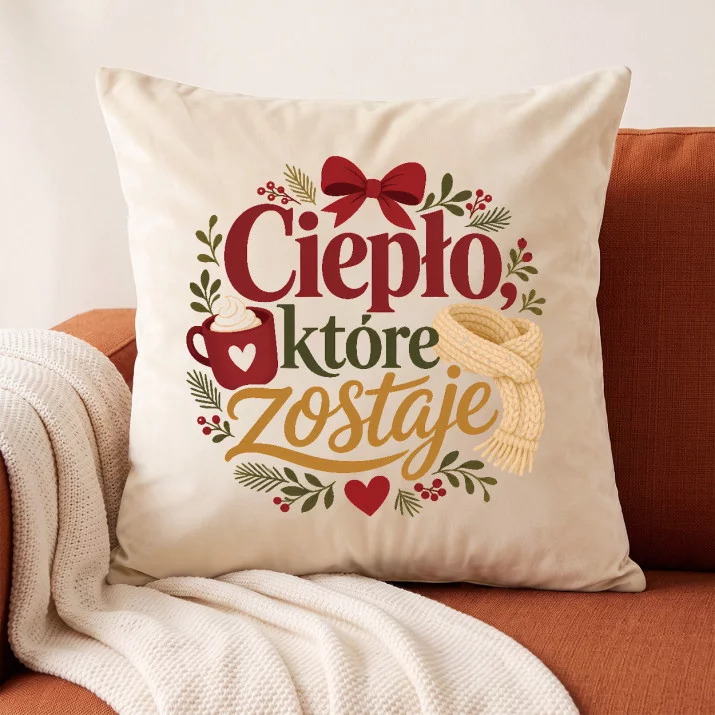 Poduszka Dekoracyjna Na Mikołajki Prezent Dla Kobiety: Ciepło I Bliskość Poduszka Dekoracyjna Na Mikołajki Prezent Dla Kobiety: Ciepło I Bliskość
