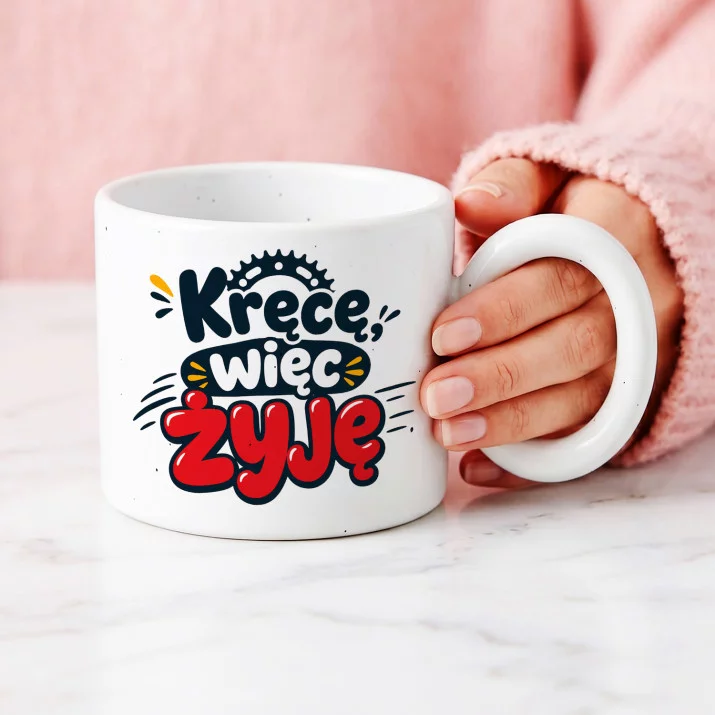 Kubek Z Okrągłym Uchem Dla Kolarza Prezent Dla Mężczyzny: Rowerowy Humor Kubek Z Okrągłym Uchem Dla Kolarza Prezent Dla Mężczyzny: Rowerowy Humor