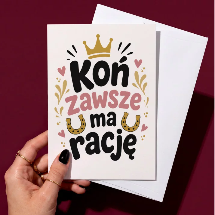 Kartka z Życzeniami Dla Koniary Dla Kobiety: Końska Pewność Siebie Kartka z Życzeniami Dla Koniary Dla Kobiety: Końska Pewność Siebie