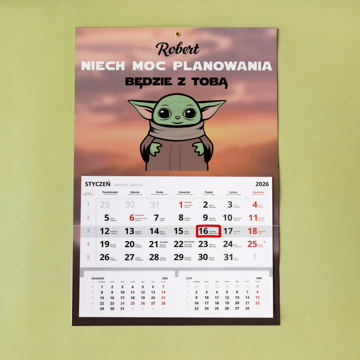 Moc planowania - Kalendarz jednodzielny Moc planowania - Kalendarz jednodzielny