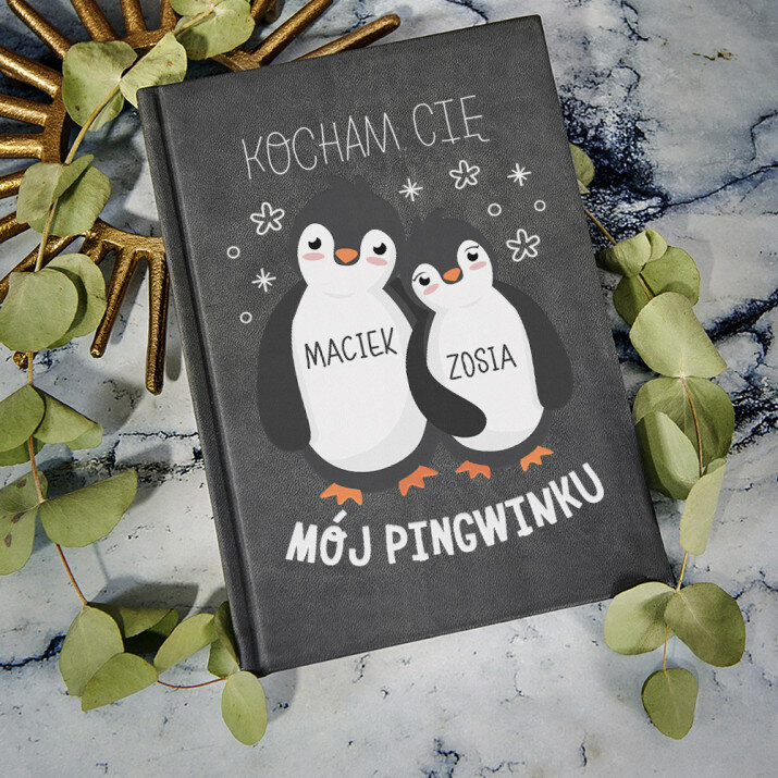 Mój pingwinek - notatnik A5 z nadrukiem