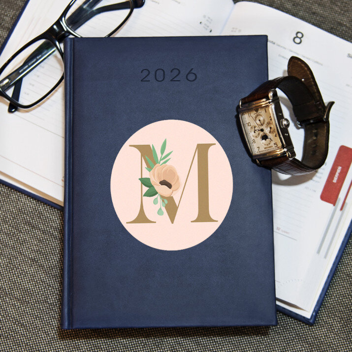 Monogram kwiaty - Kalendarz 2026
