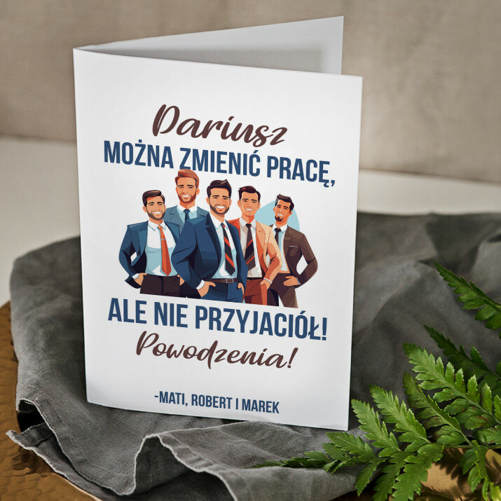 Można zmienić pracę - kartka z życzeniami