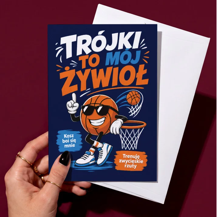 Kartka z Życzeniami Dla Fana Koszykówki Dla Mężczyzny: Koszykarskie Poczucie Kartka z Życzeniami Dla Fana Koszykówki Dla Mężczyzny: Koszykarskie Poczucie