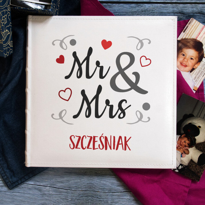 Mr&Mrs - Personalizowany Album na zdjęcia