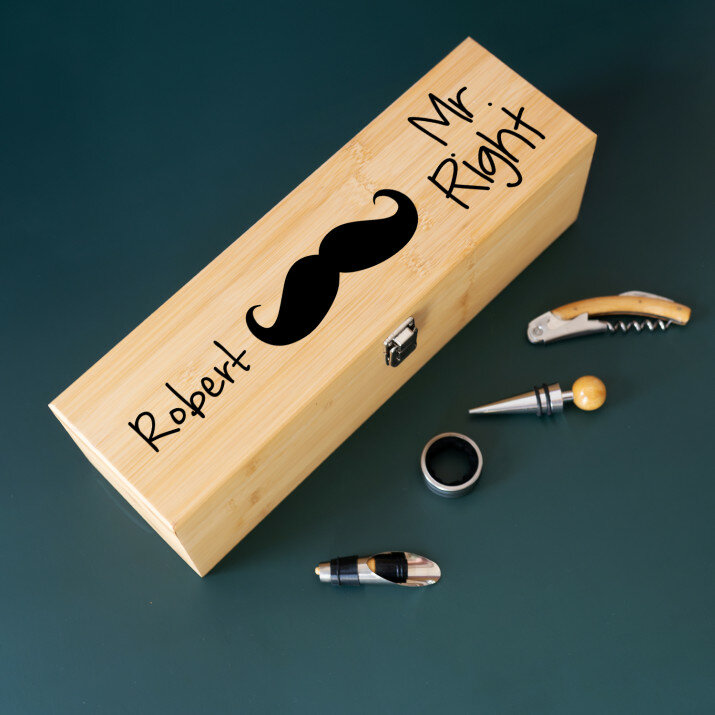 Mr. Right - Skrzynka na wino z akcesoriami