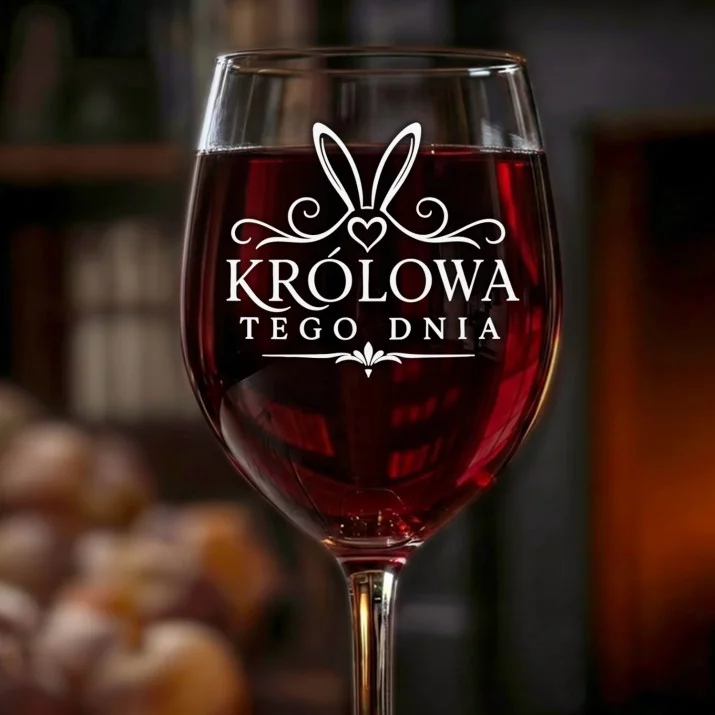 Kieliszek Do Wina Na Zajączka Prezent Dla Kobiety: Królowa Tego Dnia