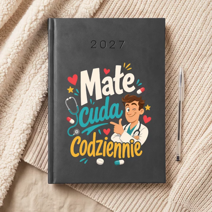 Kalendarz Książkowy A5 2027 Dla Lekarza Prezent Dla Mężczyzny: Codzienne Medyczne Cuda Kalendarz Książkowy A5 2027 Dla Lekarza Prezent Dla Mężczyzny: Codzienne Medyczne Cuda