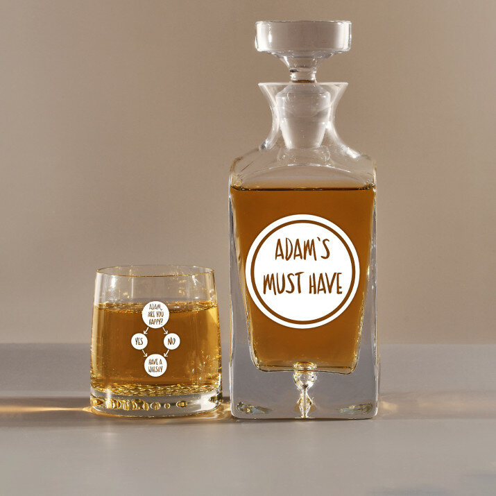 Must Have - Zestaw Grawerowana Karafka I Szklanki Do Whisky Must Have - Zestaw Grawerowana Karafka I Szklanki Do Whisky