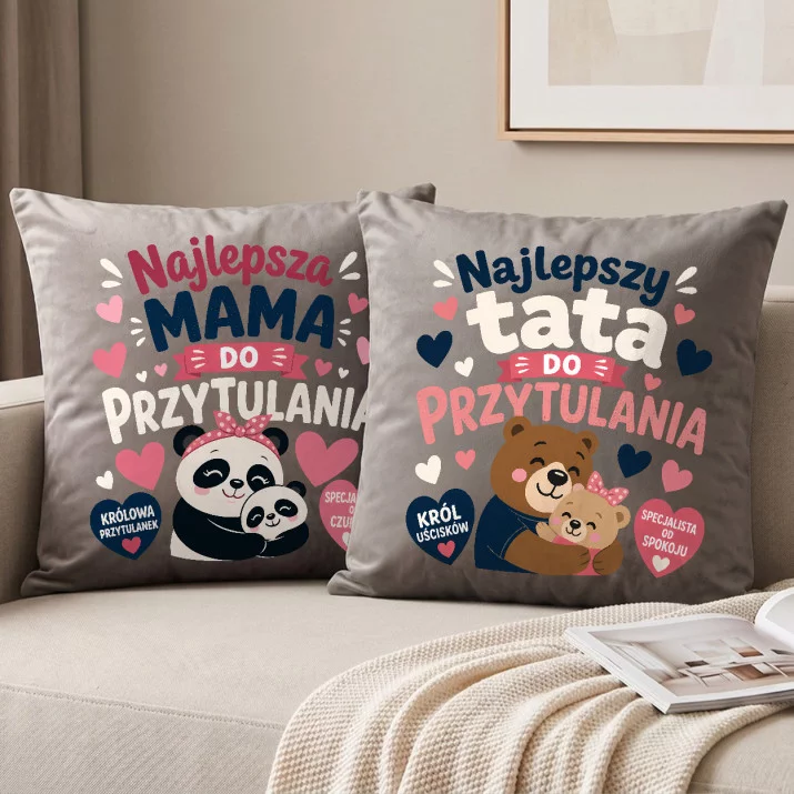Poduszki Dekoracyjne Na Dzień Mamy i Taty Prezent Dla Rodziców Pary: Uściski Rodziców Poduszki Dekoracyjne Na Dzień Mamy i Taty Prezent Dla Rodziców Pary: Uściski Rodziców