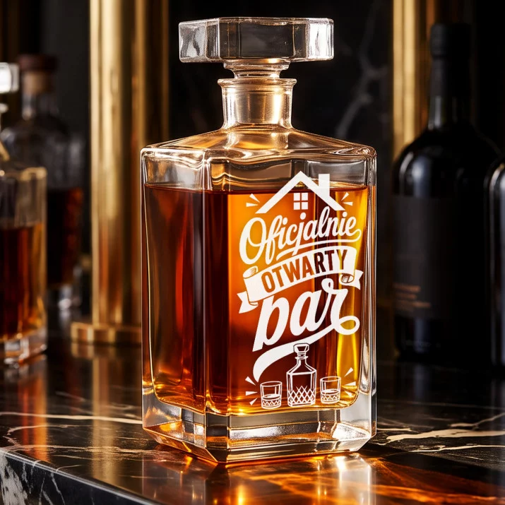 Karafka Do Whisky z Grawerem Na Nowe Mieszkanie Prezent: Humorystyczny Domowy Bar