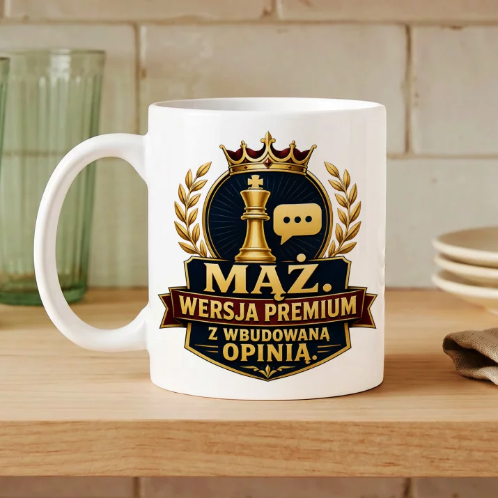 Kubek Z Nadrukiem Dla Męża Prezent Na Rocznicę Ślubu Dla Mężczyzny: Mąż Wersja Premium Kubek Z Nadrukiem Dla Męża Prezent Na Rocznicę Ślubu Dla Mężczyzny: Mąż Wersja Premium