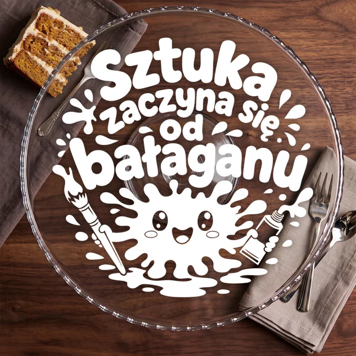 Patera Na Ciasto Dla Artystycznej Duszy Prezent Dla Kobiety: Urokliwy Artystyczny Bałagan Patera Na Ciasto Dla Artystycznej Duszy Prezent Dla Kobiety: Urokliwy Artystyczny Bałagan