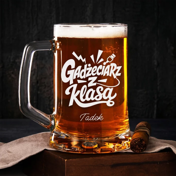 Kufel Personalizowany Dla Gadżeciarza Prezent Dla Mężczyzny: Gadżeciarz Z Klasą
