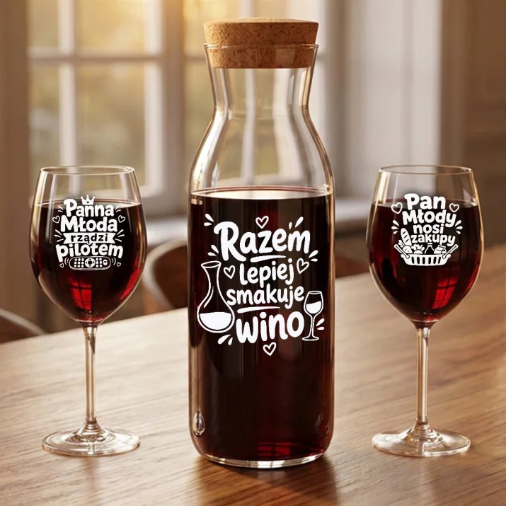 Zestaw Do Wina Dla Pary Młodej Prezent Na Ślub Dla Pary: Toast Nowożeńców Zestaw Do Wina Dla Pary Młodej Prezent Na Ślub Dla Pary: Toast Nowożeńców