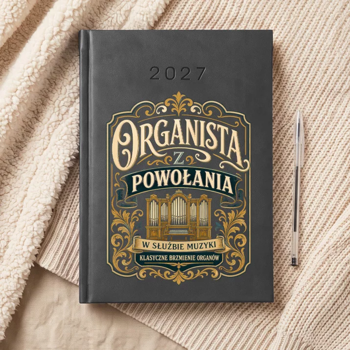Kalendarz Książkowy A5 2027 Dla Organisty Prezent Dla Mężczyzny: Organowy Ornament Kalendarz Książkowy A5 2027 Dla Organisty Prezent Dla Mężczyzny: Organowy Ornament