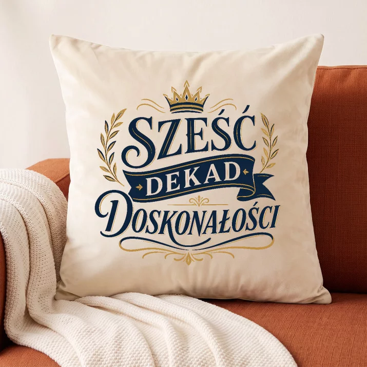 Poduszka Dekoracyjna Na 60 Urodziny Prezent Dla Mężczyzny: Dekadowa Doskonałość