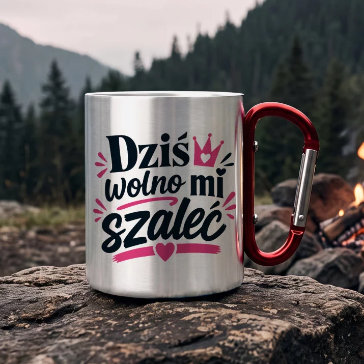 Kubek Metalowy z Karabińczykiem Dla Panny Młodej Prezent Na Ślub Dla Kobiety: Wieczór Szaleństwa