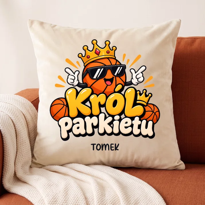 Poduszka Dekoracyjna Dla Koszykarza Prezent Dla Mężczyzny: Król Parkietu