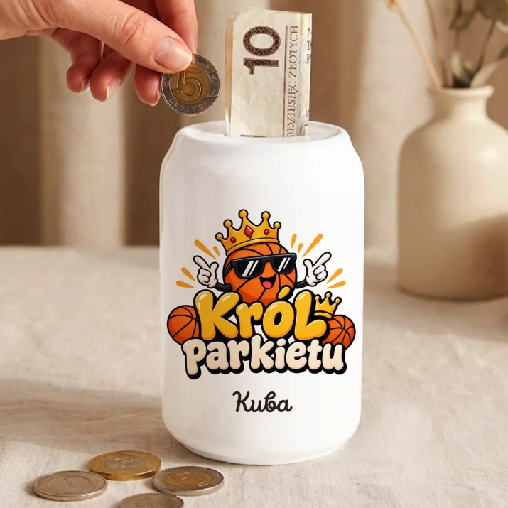 Skarbonka Dla Koszykarza Prezent Dla Mężczyzny: Król Parkietu Skarbonka Dla Koszykarza Prezent Dla Mężczyzny: Król Parkietu