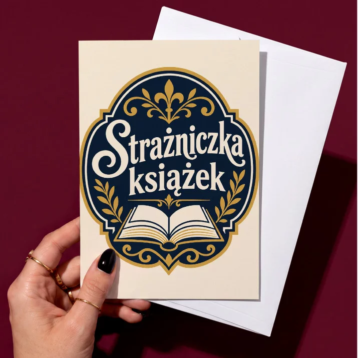Kartka z Życzeniami Dla Bibliotekarki Dla Kobiety: Odznaka Bibliotekarki Kartka z Życzeniami Dla Bibliotekarki Dla Kobiety: Odznaka Bibliotekarki