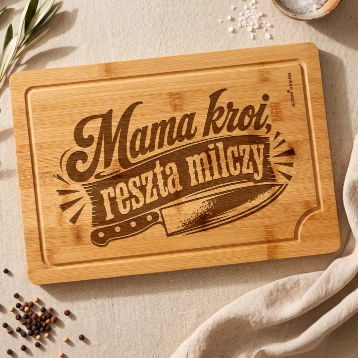 Deska Do Krojenia Na Dzień Mamy Prezent Dla Mamy Kobiety: Królowa Ostrych Cięć Deska Do Krojenia Na Dzień Mamy Prezent Dla Mamy Kobiety: Królowa Ostrych Cięć