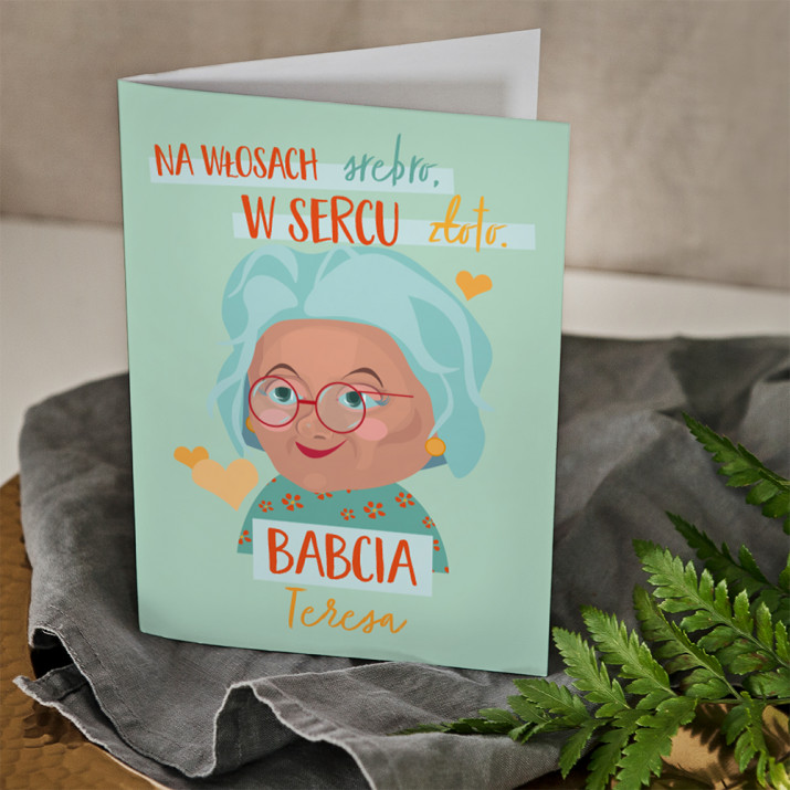 Na włosach srebro, w sercu złoto - Kartka  z życzeniami