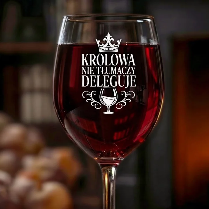 Kieliszek Do Wina Na Gwiazdkę Prezent Dla Kobiety: Królowa Nie Tłumaczy