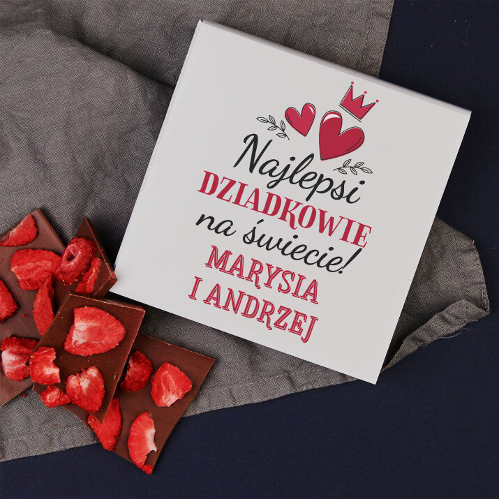 Najlepsi dziadkowie serca - Czekolada z truskawkami Najlepsi dziadkowie serca - Czekolada z truskawkami