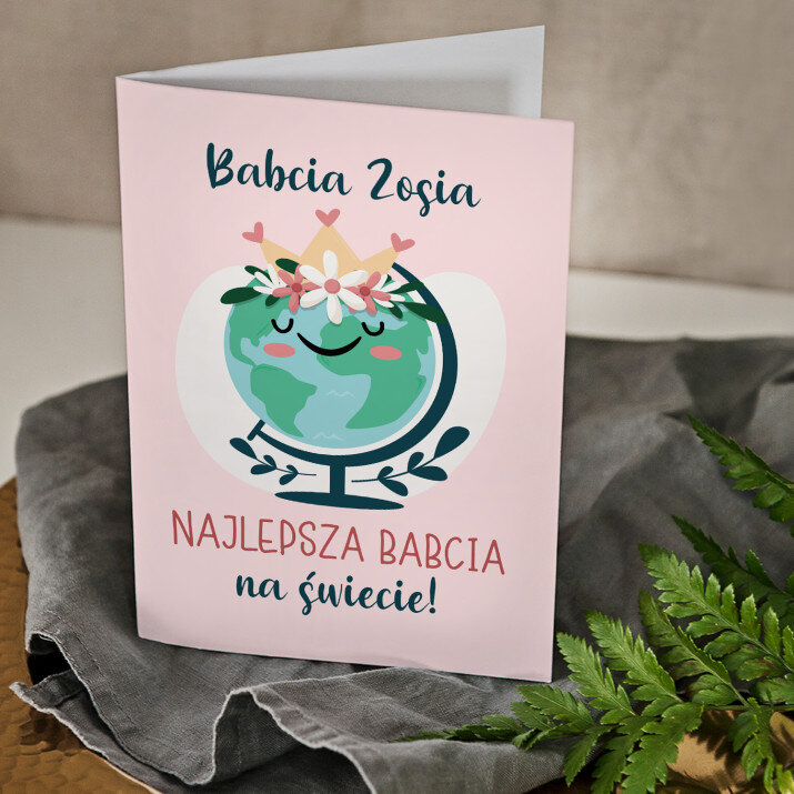 Najlepsza babcia na całym świecie - kartka z życzeniami