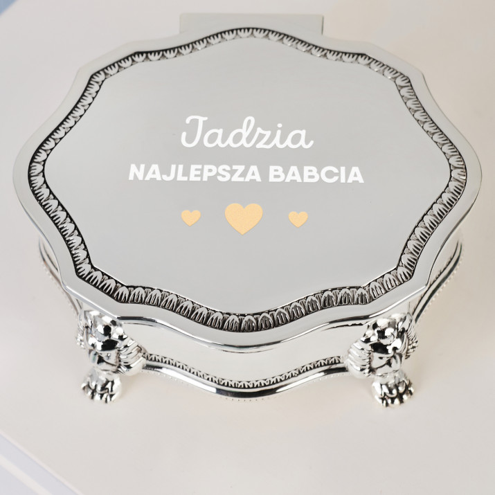 Najlepsza babcia - Szkatułka srebrna
