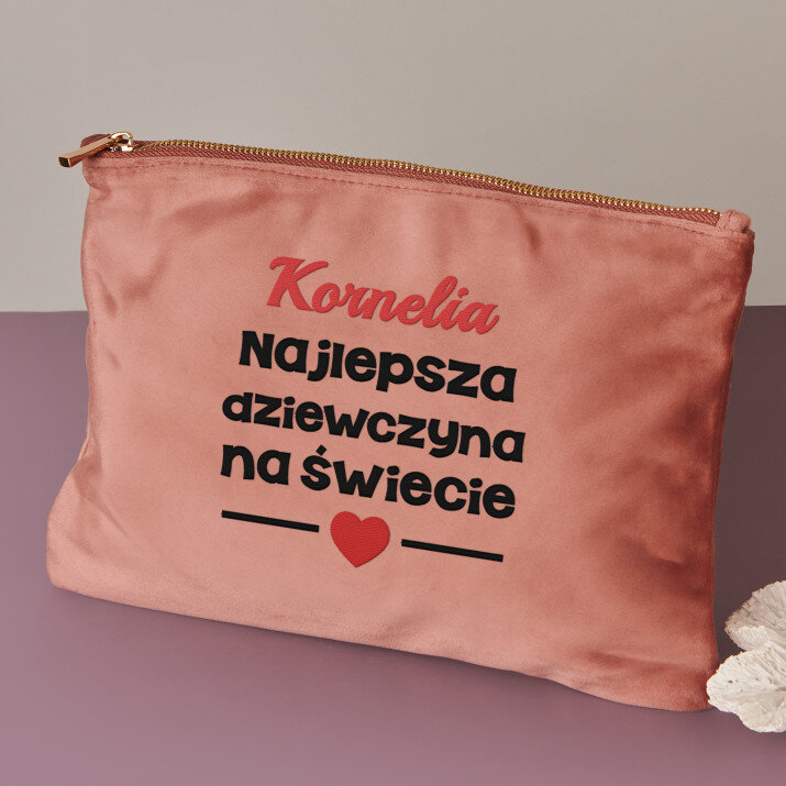 Najlepsza dziewczyna - Kosmetyczka welurowa