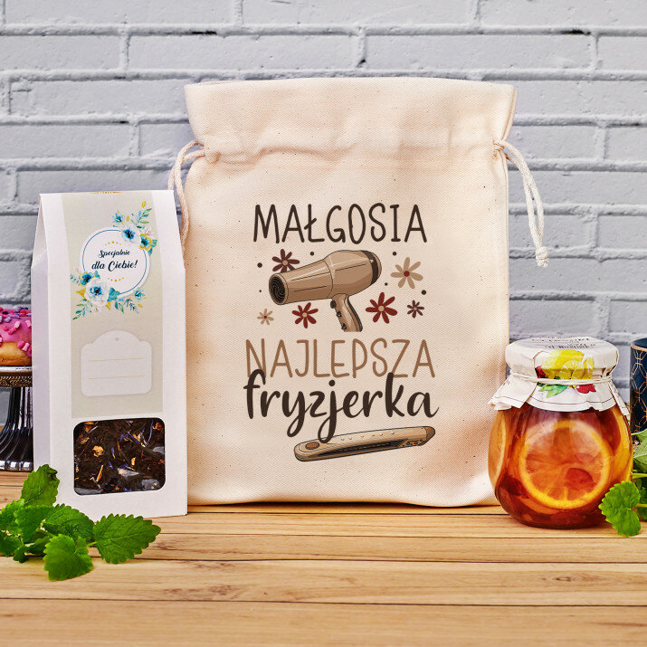Najlepsza fryzjerka - Zestaw Herbaciany w Woreczku