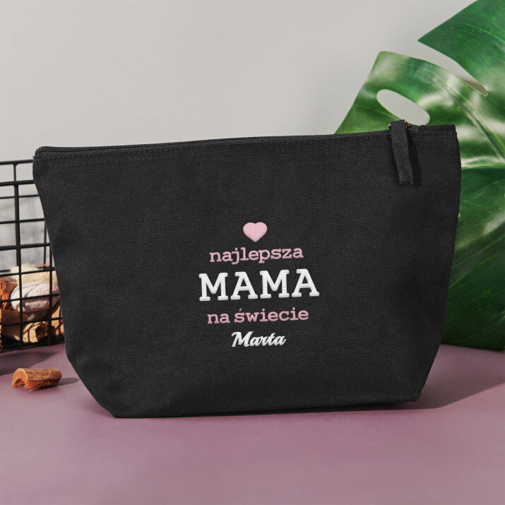 Najlepsza mama na świecie - Damska kosmetyczka czarna