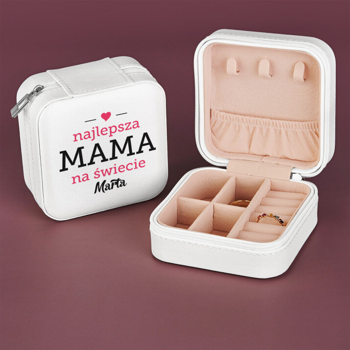 Najlepsza mama - Podróżna szkatułka na biżuterię Najlepsza mama - Podróżna szkatułka na biżuterię